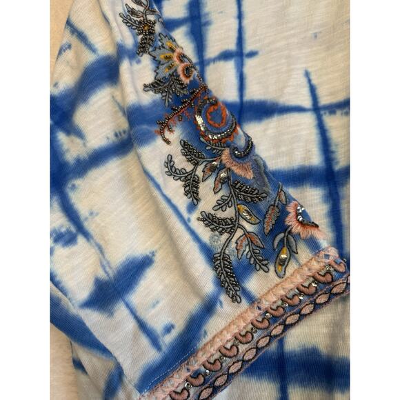 Ulla Popken Women's Plus Size II Kimono Sweat Jacket Tie Dye Open A Line - Picture 6 of 13